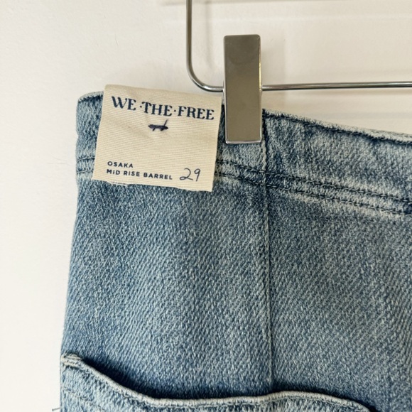 NWT We the free Free People Osaka mid rise barrel lightweight jean button fly 29 - Picture 13 of 14